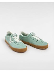 Vans Skórzane sneakersy w kolorze miętowym rozmiar: 41. Niebieskie trampki Vans, bez wzorów, bez zapięcia. Za 184,46 zł.