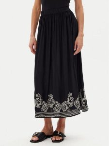 JDY Spódnica maxi Risso 15354225 Czarny Regular Fit. Czarne spódnice JDY, l, bez wzorów, z wiskozy, maxi. Za 119,99 zł.
