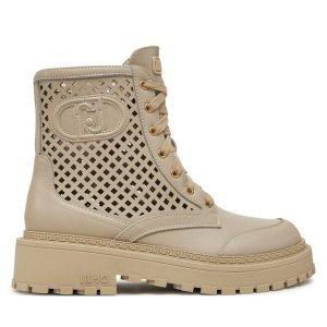 Trzewiki Liu Jo. Brązowe botki Liu Jo, bez wzorów, bez obcasa, na płaskiej podeszwie, bez zapięcia. Za 559,99 zł.