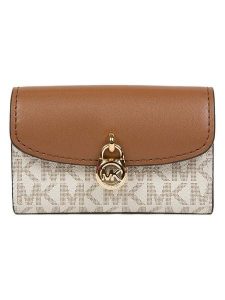 Michael Kors Portfel w kolorze kremowo-jasnobrązowym - 12 x 8 x 4 cm rozmiar: onesize. Brązowe portfele Michael Kors, bez wzorów, z materiału. Za 266,01 zł.