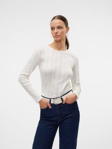 Vero Moda Koszulka w kolorze białym rozmiar: XXL. Białe bluzki Vero Moda, xxl, bez wzorów, z bawełny, bez kołnierzyka, bez ramiączek. Za 41,69 zł.