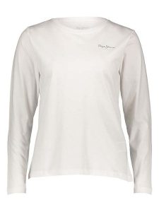 Pepe Jeans Koszulka w kolorze białym rozmiar: XL. Białe bluzki Pepe Jeans, xl, bez wzorów, z bawełny, bez kołnierzyka, bez ramiączek. Za 48,28 zł.