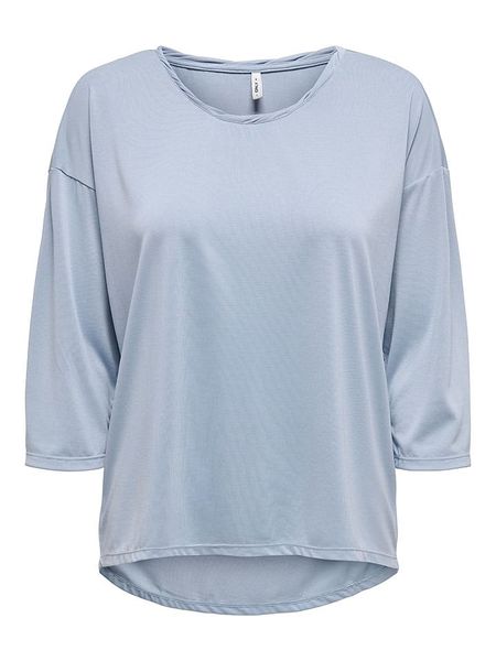 ONLY Bluzka w kolorze błękitnym rozmiar: S. Niebieskie bluzki ONLY, s, bez wzorów, bez kołnierzyka, bez ramiączek. Za 48,05 zł.