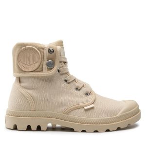 Trapery Palladium. Brązowe buty zimowe Palladium, bez obcasa, bez zapięcia. Za 269,99 zł.