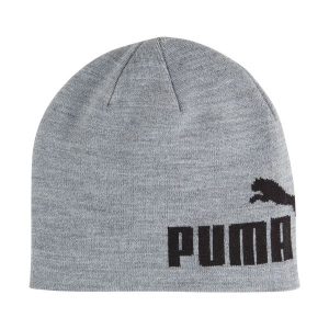 Czapka Puma Ess Cuffless. Szare czapki Puma, bez wzorów, ze splotem, sportowe. Za 66,99 zł.