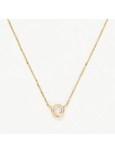 DIAMANTA Złoty naszyjnik "Petit solitaire" z diamentem - dł. 42 cm rozmiar: onesize. Żółte naszyjniki DIAMANTA, z diamentem, złote. Za 1 295,85 zł.