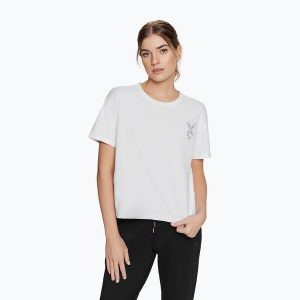 Koszulka treningowa damska Cardio Bunny Bright. Białe koszulki sportowe Cardio Bunny, bez wzorów, bez ramiączek. Za 49,99 zł.