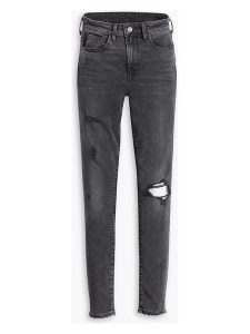 Levi´s Dżinsy "Mile" - Super Skinny fit - w kolorze antracytowym rozmiar: W23/L28. Czarne jeansy z aplikacjami, z podwyższonym stanem. Za 140,53 zł.
