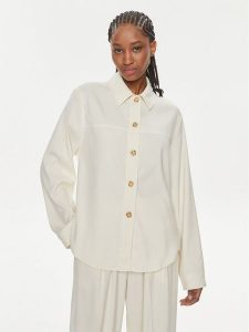 Samsøe Samsøe Koszula Esmel F23300164 Écru Relaxed Fit. Koszule Samsøe & Samsøe, m, bez wzorów, z syntetyku, bez kołnierzyka, bez ramiączek. Za 379,99 zł.