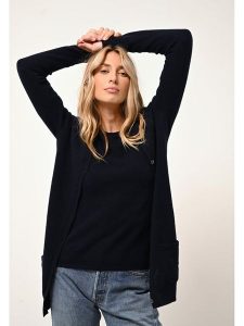 Just Cashmere Kaszmirowy kardigan "Chelsea" w kolorze granatowym rozmiar: XL. Niebieskie kardigany Just Cashmere, z kaszmiru. Za 478,45 zł.
