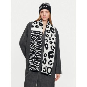 Zestaw Szalik i Czapka Liu Jo. Czarne szaliki Liu Jo, bez wzorów. Za 389,99 zł.