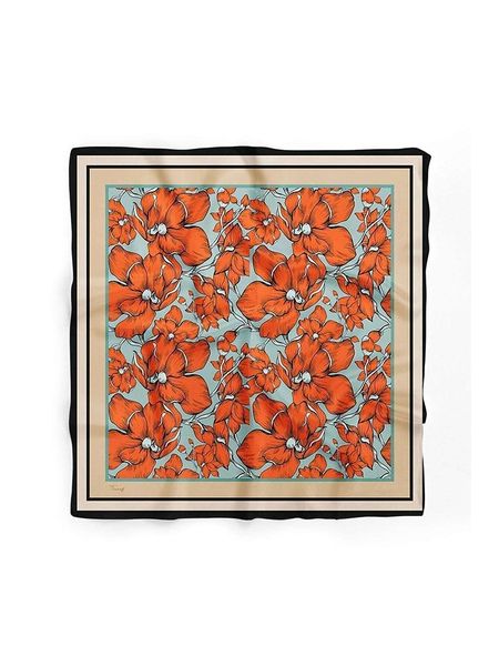 Lucky Bees Chusta w kolorze czerwono-beżowym - 55 x 55 cm rozmiar: onesize. Brązowe apaszki i chusty Lucky Bees, bez wzorów, z materiału. Za 34,45 zł.