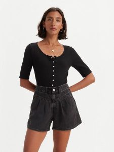Levi's Koszulka w kolorze czarnym rozmiar: L. Czarne bluzki Levi's®, l, bez wzorów, bez kołnierzyka, bez ramiączek. Za 79,03 zł.