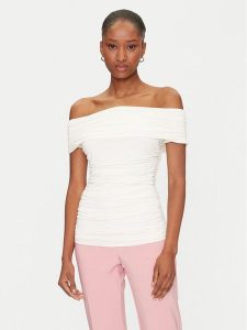 Marciano Guess Bluzka 5GGP04 6259A Écru Regular Fit. Bluzki Marciano Guess, m, z aplikacjami, z syntetyku, bez kołnierzyka, bez ramiączek. Za 239,99 zł.
