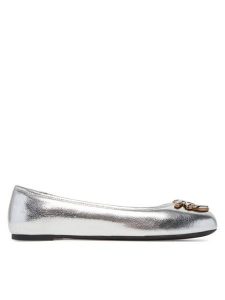 PINKO Baleriny Gioia 03 SD0295 P049 Srebrny. Szare balerinki Pinko, bez wzorów, ze skóry, bez obcasa, bez zapięcia. Za 459,99 zł.