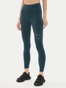 Nike Legginsy FB8766 Zielony Tight Fit. Zielone legginsy Nike, bez wzorów, z bawełny. Za 159,99 zł.