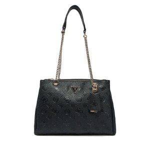 Torebka Guess. Czarne torebki klasyczne Guess, z aplikacjami, bez dodatków. Za 399,99 zł.