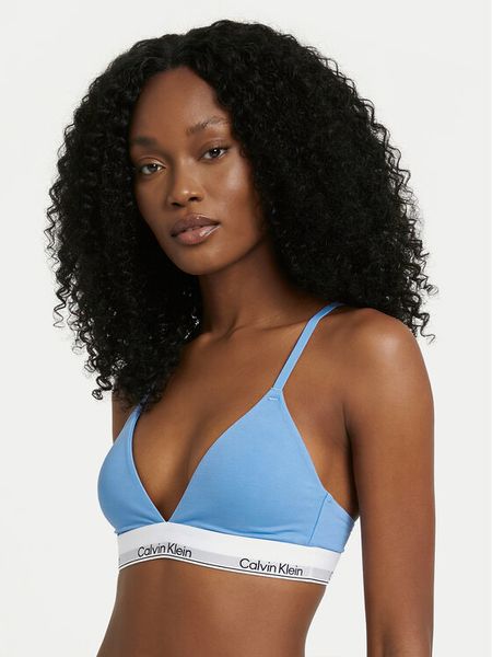 Calvin Klein Underwear Biustonosz braletka LV00QF8498 Błękitny. Niebieskie biustonosze Calvin Klein Underwear, bez wzorów, z bawełny. Za 179,99 zł.