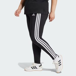 Legginsy Essentials 3-Stripes Cotton (Plus Size). Białe legginsy ADIDAS, bez wzorów. Za 129,00 zł.