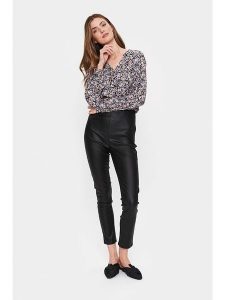 SAINT TROPEZ Legginsy w kolorze czarnym rozmiar: S. Czarne legginsy Saint Tropez, bez wzorów, z podwyższonym stanem. Za 123,25 zł.