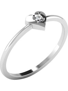 Vittoria Jewels Złoty pierścionek z diamentem rozmiar: 61. Szare pierścionki Vittoria Jewels, z diamentem, złote. Za 255,45 zł.