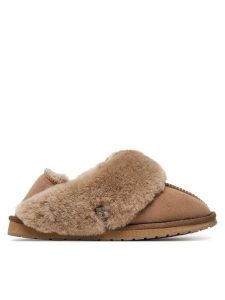 EMU Australia Kapcie Platinum Balzary WP1188 Beżowy. Brązowe kapcie EMU Australia, bez wzorów, ze skóry. Za 299,99 zł.