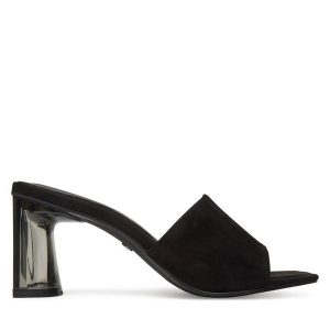 Klapki Tamaris. Czarne klapki Tamaris, bez wzorów, bez obcasa. Za 219,99 zł.