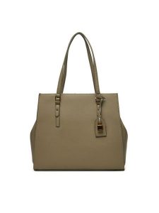 Aldo Torebka Feacan 13824473 Khaki. Brązowe shopper bag ALDO, bez wzorów, ze skóry, bez dodatków. Za 399,99 zł.