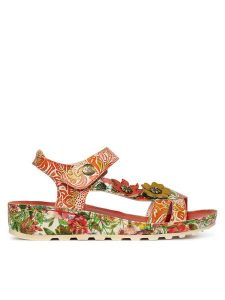 Laura Vita Sandały Brcyano 02 Czerwony. Czerwone sandały LAURA VITA, bez wzorów, ze skóry, bez obcasa, na płaskiej podeszwie, bez zapięcia. Za 409,99 zł.