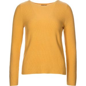 Sweter w kolorze żółtym. Żółte swetry klasyczne marki Marc O'Polo, z wełny, z dekoltem w łódkę. W wyprzedaży za 391,95 zł.