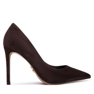 Szpilki Steve Madden. Brązowe szpilki Steve Madden, bez wzorów, bez obcasa. Za 519,99 zł.