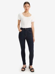 Levi's Dżinsy - Skinny fit - w kolorze granatowym rozmiar: W26/L28. Niebieskie jeansy Levi's®, z aplikacjami, z podwyższonym stanem. Za 171,28 zł.