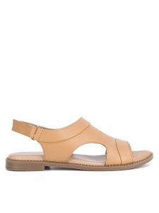 Lasocki Sandały EST-AFIONA-09 Beżowy. Brązowe sandały Lasocki, bez wzorów, ze skóry, bez obcasa, na płaskiej podeszwie, bez zapięcia. Za 159,99 zł.