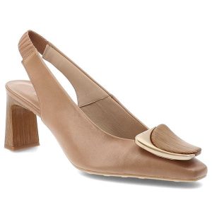 Sandały damskie Hispanitas, cholewka ze skóry naturalnej gładkie wykończenie elegancka klamra na przodzie stabilny obcas zapewniający komfort noszeni. Brązowe sandały Hispanitas, bez wzorów, ze skóry, z otwartym noskiem, bez obcasa, na obcasie, bez zapięcia. Za 575,90 zł.