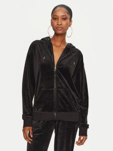 Juicy Couture Bluza Halan JCWAS24342 Czarny Oversize. Czarne bluzy Juicy Couture, l, bez wzorów, z syntetyku, bez kaptura. Za 379,99 zł.