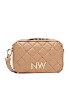Nine West Torebka CEO-Greenwich-Glam-LX7669 Beżowy. Brązowe listonoszki Nine West, bez wzorów, z materiału, bez dodatków. Za 279,99 zł.