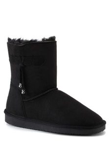 ISLAND BOOT Botki zimowe "Kinsac" w kolorze czarnym rozmiar: 39. Czarne botki Island Boot, na zimę, bez wzorów, z materiału, bez obcasa, bez zapięcia. Za 202,50 zł.