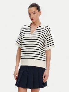 Tommy Hilfiger Sweter WW0WW45400 Beżowy Regular Fit. Brązowe swetry klasyczne TOMMY HILFIGER, xxs, z bawełny, bez kołnierzyka. Za 319,99 zł.
