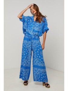 Fleur de Lin Kombinezon w kolorze niebieskim rozmiar: S. Niebieskie kombinezony Fleur de Lin, s, bez wzorów, ze lnu, bez kołnierzyka, bez ramiączek. Za 219,95 zł.