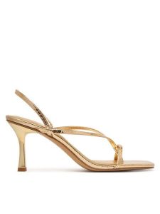 Aldo Sandały Riva 14213553 Złoty. Żółte buty zimowe ALDO, ze skóry, bez obcasa, na szpilce, bez zapięcia. Za 339,99 zł.