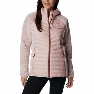 Bluza Puchowa Damska Columbia Powder Lite Sherpa Hybrid Full Zip. Czerwone bluzy Columbia, s, bez wzorów, z puchu, bez kaptura. Za 390,99 zł.