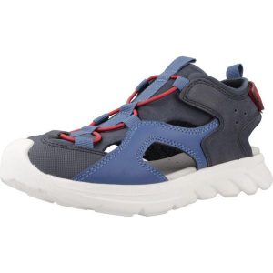 Sandały Geox Model J Sandal Airadyum Bo Kolor Niebieski. Niebieskie sandały Geox, bez wzorów, z syntetyku, bez obcasa, bez zapięcia. Za 254,05 zł.