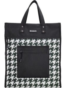 Beagles Torba w kolorze czarno-białym na zakupy - 35 x 42 x 17 cm rozmiar: onesize. Białe shopper bag Beagles, bez wzorów, z materiału, bez dodatków. Za 87,19 zł.