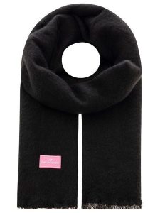 Zwillingsherz Szal w kolorze czarnym - 180 x 60 cm rozmiar: onesize. Czarne szaliki Zwillingsherz, bez wzorów, z materiału. Za 82,99 zł.