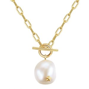 Glanzstücke München Naszyjnik srebrny srebro wysokiej próby Perła hodowlana słodkowodna żółte złoto Naszyjniki 1 ct Damski. Szare naszyjniki Glanzstücke München, z perłą, srebrne. Za 349,99 zł.