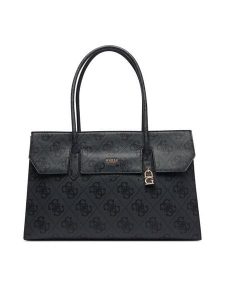 Guess Torebka Kiera TWOB97 32024 Czarny. Czarne shopper bag Guess, z aplikacjami, ze skóry, bez dodatków. Za 794,99 zł.