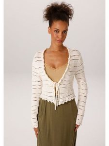 Aniston Kardigan w kolorze kremowym rozmiar: 36. Brązowe kardigany Aniston, z bawełny. Za 104,99 zł.