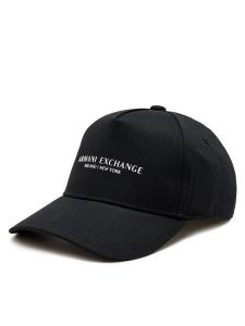 Armani Exchange Czapka z daszkiem 944207 3R130 00020 Czarny. Czarne czapki Armani Exchange, bez wzorów, z bawełny. Za 149,99 zł.
