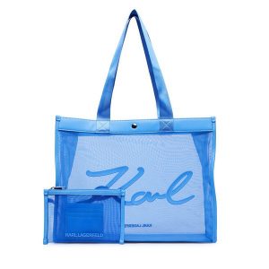 Torebka KARL LAGERFELD. Szare shopper bag KARL LAGERFELD, bez wzorów, bez dodatków. Za 779,99 zł.