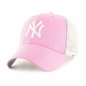 Czapka z daszkiem 47 Brand MLB New York Yankees Branson B-BRANS17CTP-RSA. Czerwone czapki 47 Brand, bez wzorów, sportowe. Za 134,41 zł.